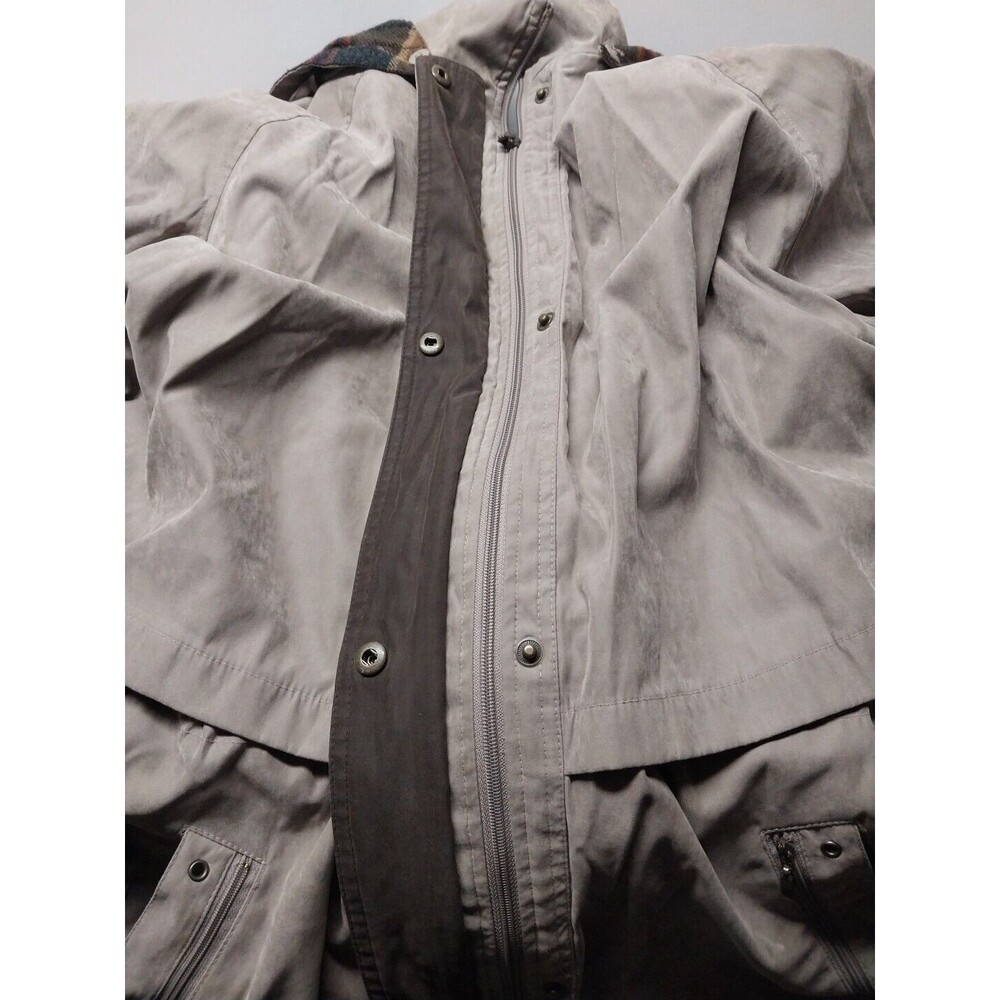 Vtg Liz Claiborne Women Size 2X Parka Coat Jacket Zip Snap Removable Hood Lining - Picture 15 of 15